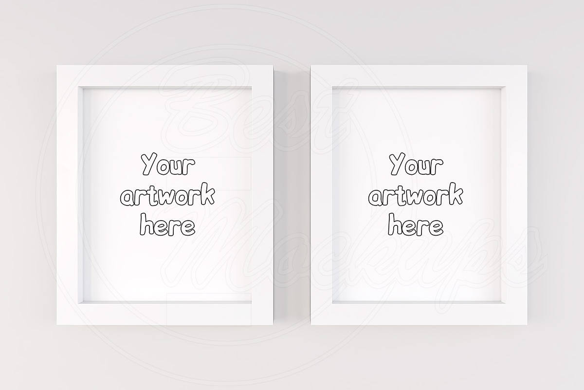 Download Two Mockup 8x10 Mockup Set Of 2 Frame Mockup White Frame Etsy