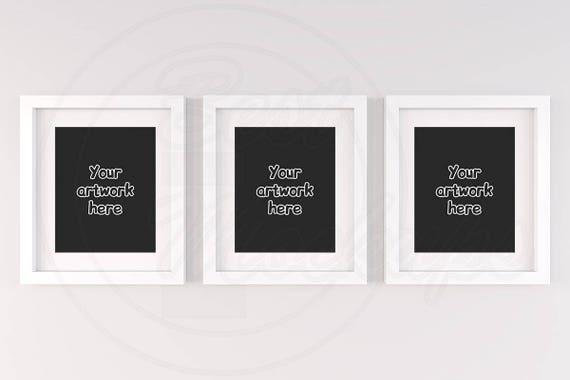 White Frame Mockup Three Mockup 8x10 Mockup Set Of 3 Frame Etsy