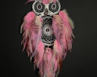 Owl Dreamcatcher Handmade  Home Decoration Interior Design Room Decor Big Owl