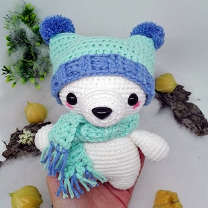Bear crochet PATTERN Amigurumi bear pdf tutorial - Claus the polar bear