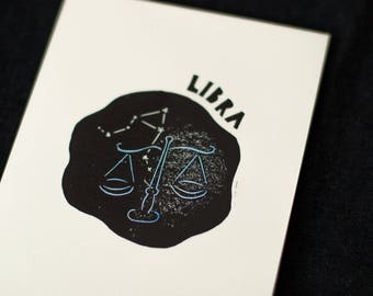 Libra Zodiac Greeting Card