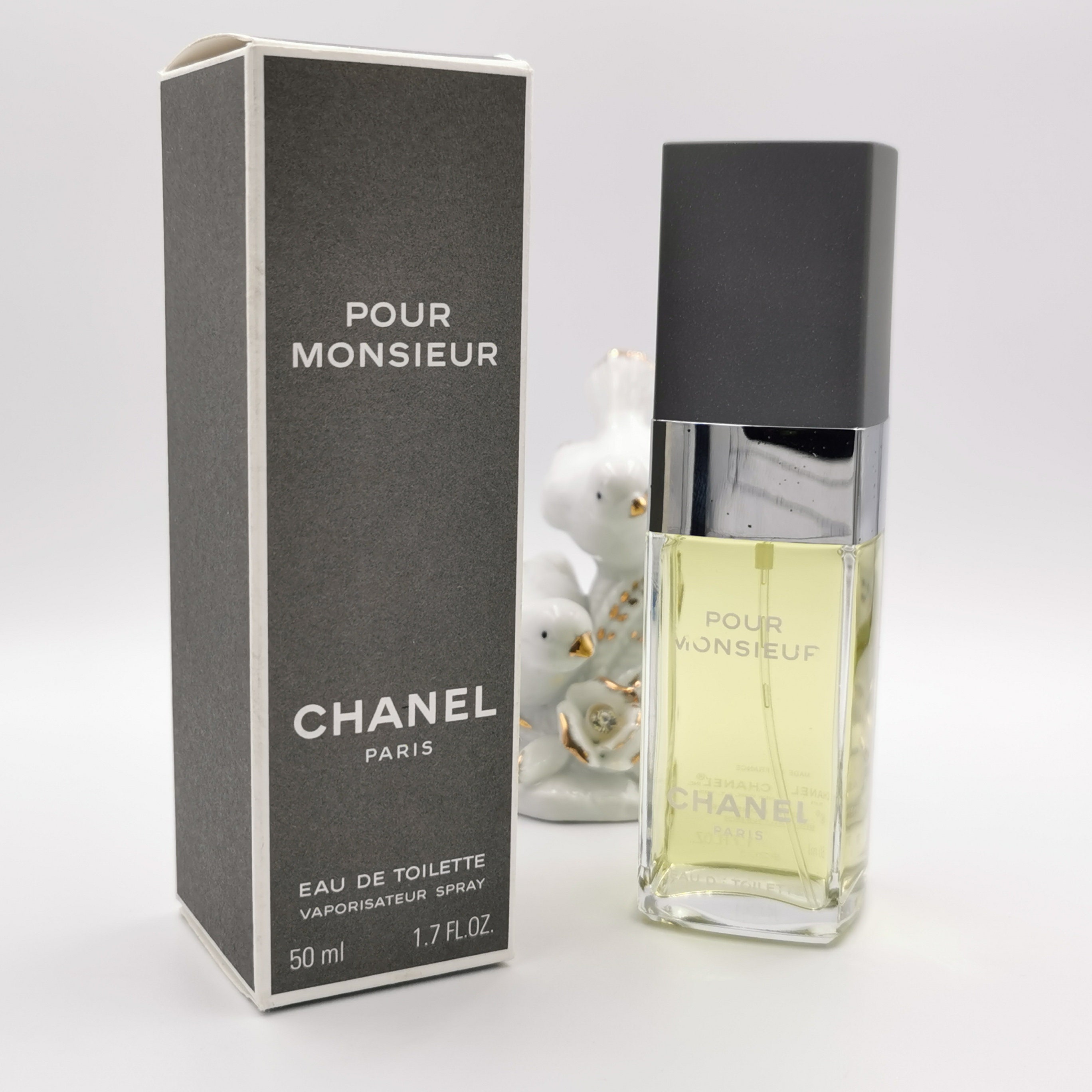 Rare Mens Chanel Pour Monsieur Eau De Cologne Old White Label