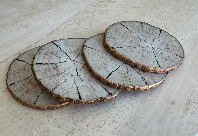 Kim Seybert Birch Coasters and Placemat - Thumbnail 2