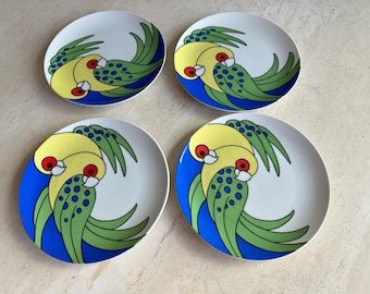Fitz and Floyd Parrot Bird Plates