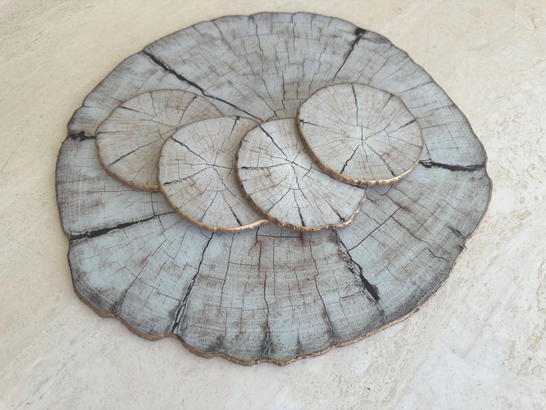 Kim Seybert Birch Coasters and Placemat - Thumbnail 4