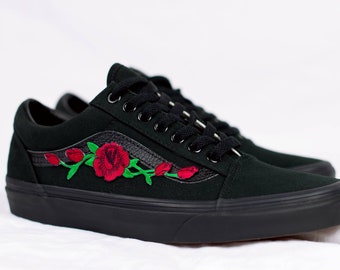 rose vans black