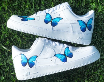 Custom Nike Air Force 1 Blue ButterFLY - Custom Nike Air Force 1 Shoes –  BlvdCustom