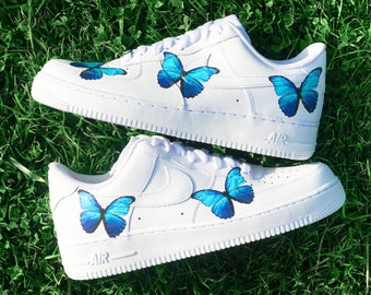 nike air force 1s with butterflies