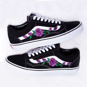 vans with purple flowers