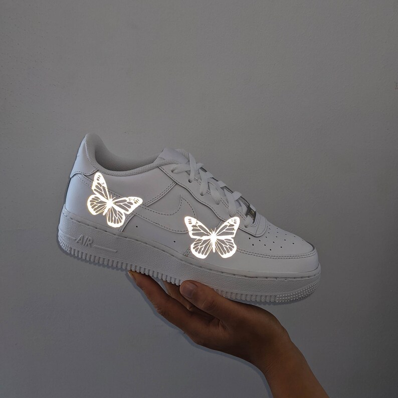 Nike AF1 Air Force 1 Custom Reflective BUTTERFLY All Sizes | Etsy