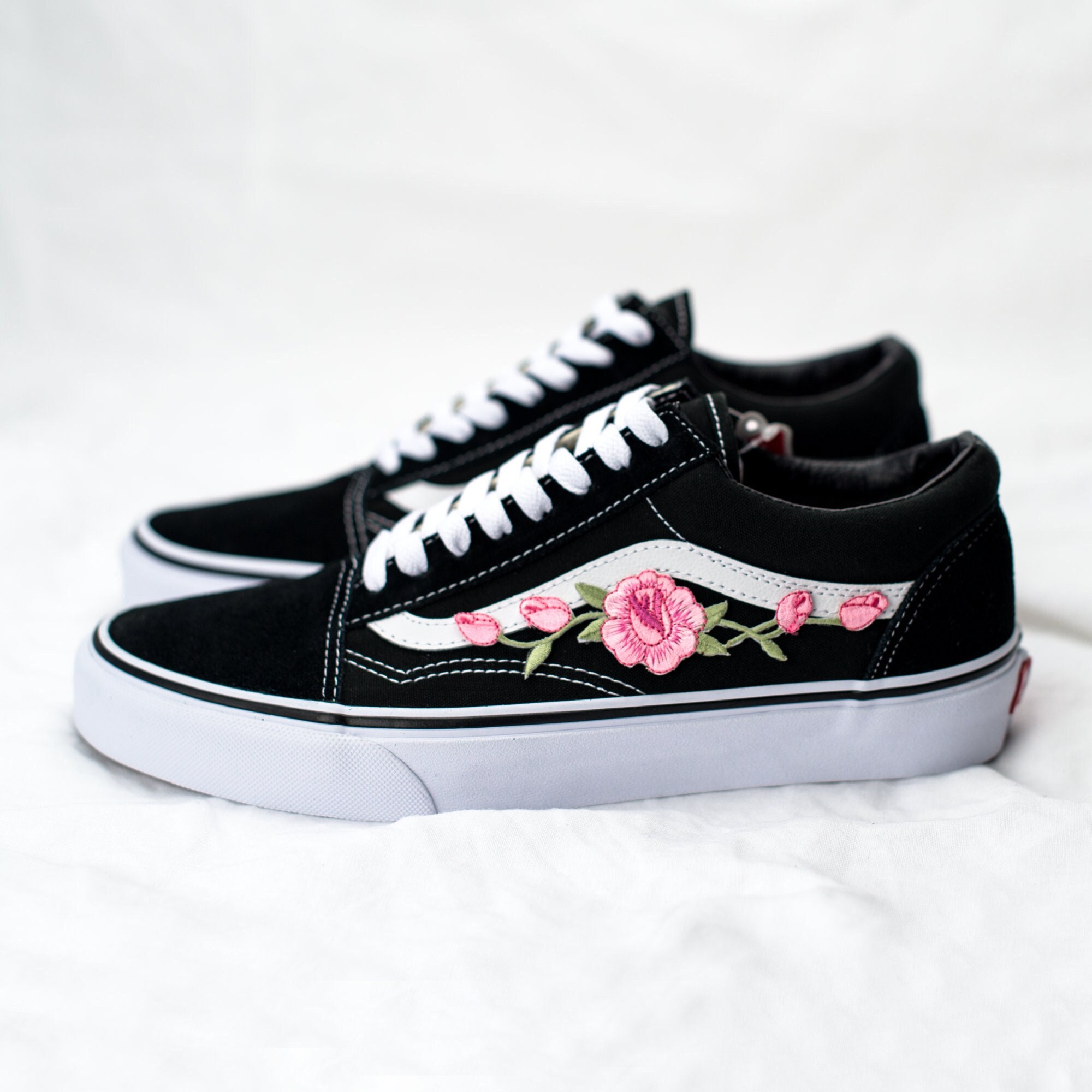 prangende konvertering Sætte Vans Old Skool Custom Rosa Rose Patch All Sizes Unisex - Etsy