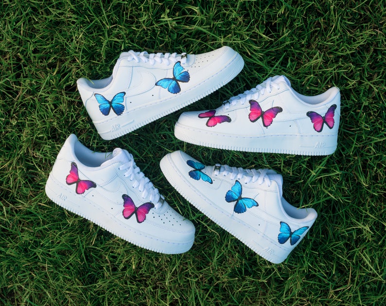 air force 1 blue butterfly