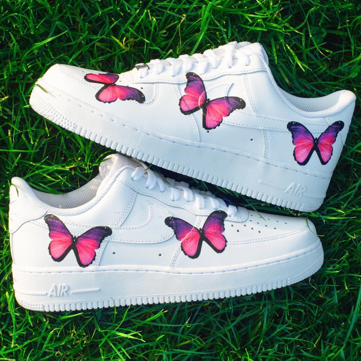 Air Force 1 07 Pink Butterfly 2.0 Af1 Custom Unique Shoes