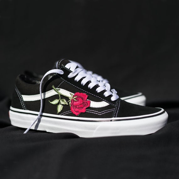 vans with rose patch