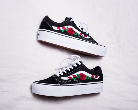 vans rose platform