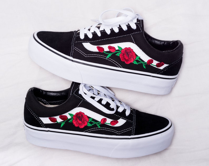 vans mid top rosas