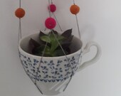 hanging planter plant pot macrame cactus teacup holder plant container indoor plant wall hanging succulents