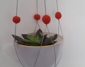 hanging planter plant pot macrame cactus teacup holder plant container indoor plant wall hanging succulents