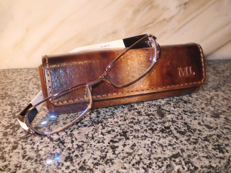 Leather Glasses Case Eyeglasses Case Personalized Glasses Case Etsy