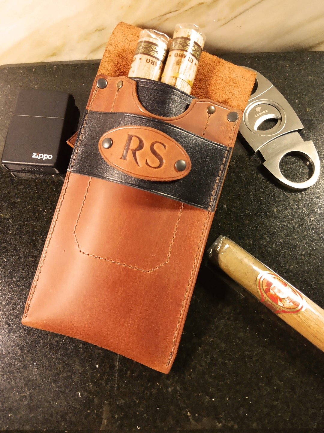 Leather Cigars Case Leather Personalized Groomsmen Gifts Gift Etsy