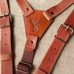 Leather Personalized Groomsmen Suspenders Wedding Suspenders  Suspenders Party Suspenders Groomsmen Gift Retro Father&#39;s Day Gift Custom