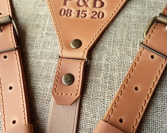 Personalized Gifts For Men Suspender Groomsmen Suspenders Mens Braces For Grooms Leather suspenders Suspenders Wedding