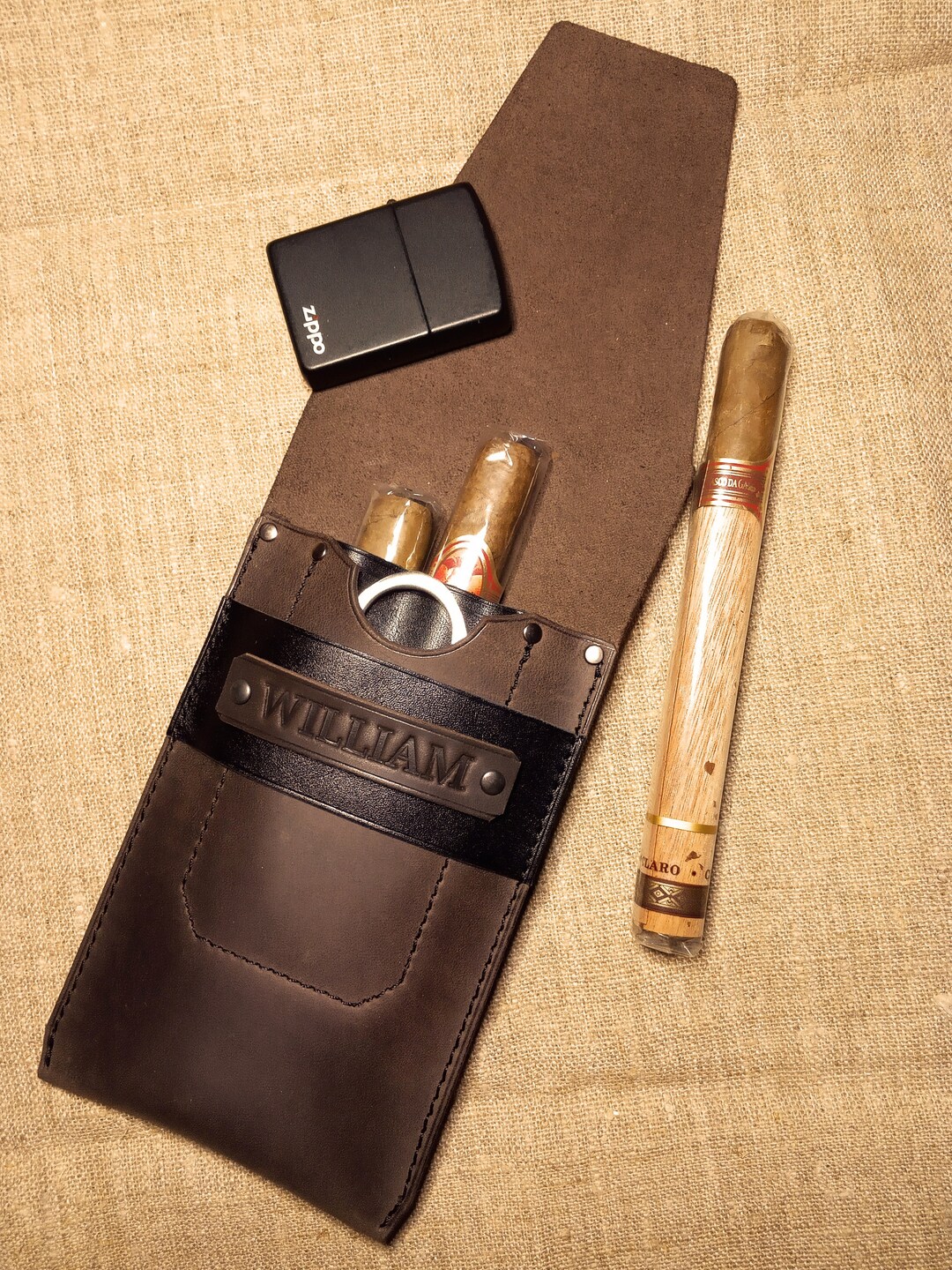 Leather Cigars Case Leather Groomsmen Gifts Custom Cigars Case Etsy