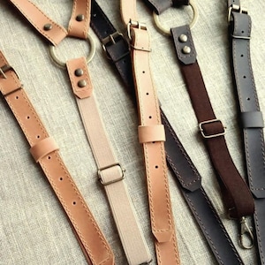 Bretelles en cuir Cadeau garçon d&#39;honneur Bretelles pour homme avec anneau Cadeau de fête Cadeau fête des pères Cadeau d&#39;anniversaire Cadeau de Noël Cadeau personnalisé Fait main