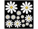 Daisies (set of 14) car camper scooter motor home bumper stickers vinyl decals
