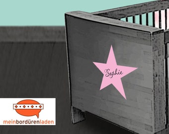 Möbelsticker: Sterne - 3 teilig | mit Namen personalisierbar, Möbeltattoos und Möbelaufkleber für Baby und Kinder, Geschenk zur Geburt