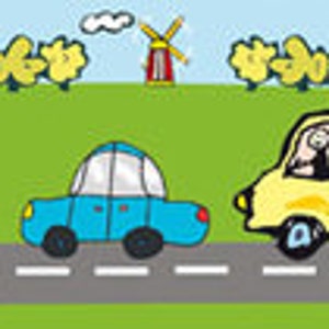 Vlies Bordüre für Kinder: Fahrzeuge Polizei 18 cm Höhe Kinder Bordüre mit Feuerwehr, Polizei, Bagger & Traktor afbeelding 9
