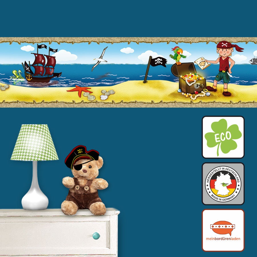 Kinderbordüre Lovely Friends 5m - Tapetenbordüre Fürs Kinderzimmer