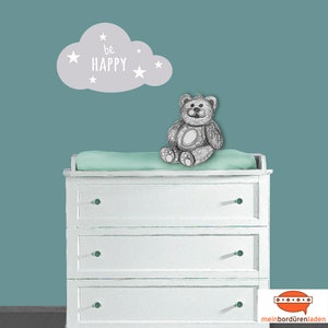 Wandtattoo: Wolke Sweet Dreams, personalisierbarer Wandsticker für Kinderzimmer und Babyzimmer, Geschenk zur Geburt Bild 3