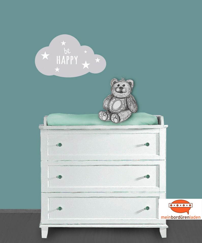 Wandtattoo: Wolke Sweet Dreams, personalisierbarer Wandsticker für Kinderzimmer und Babyzimmer, Geschenk zur Geburt Bild 3