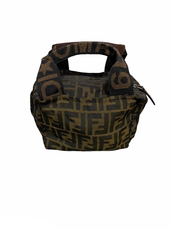 Vintage FENDI Zucca Monogram Mini Top Handle Bag M