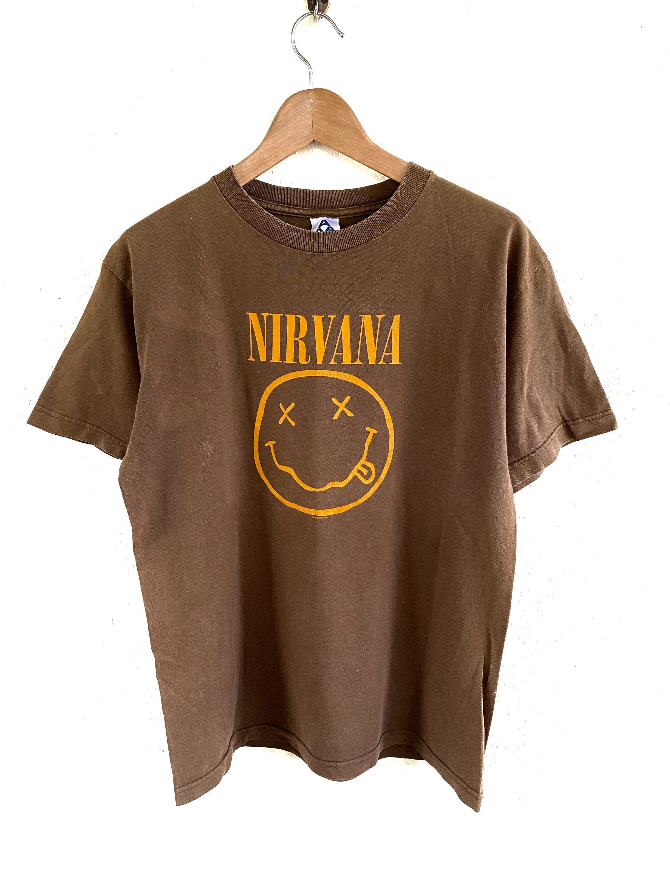 nirvana t shirt brown