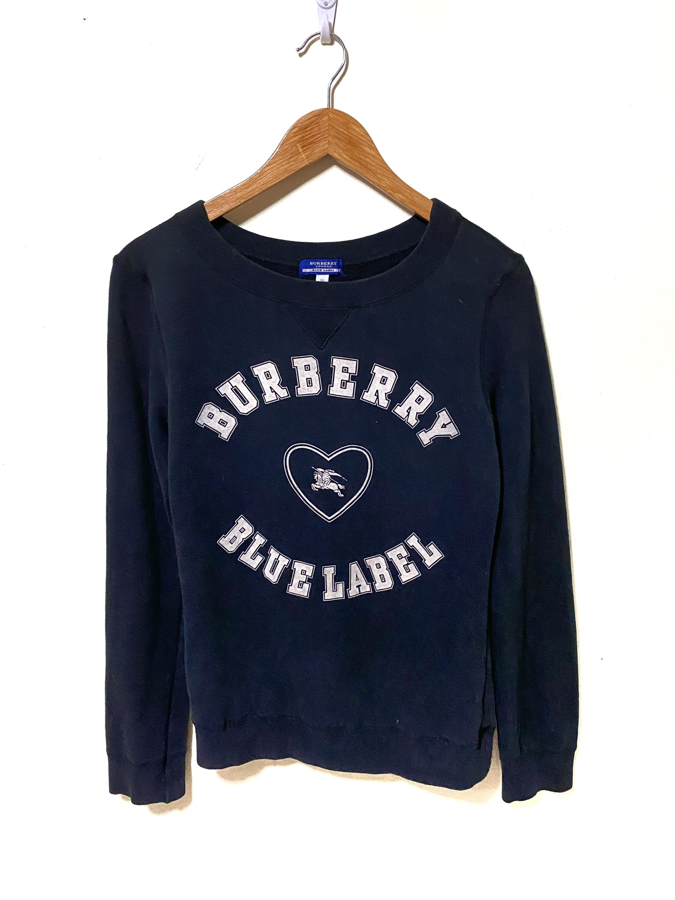 Burberry Blue Label Big Logo Sweatshirt/ Size 38 | Etsy Singapore
