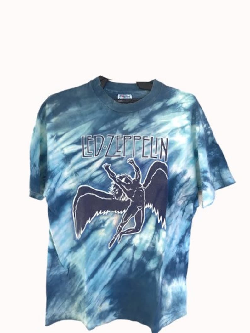 Led zeppelin 1984 vintage tie dye tshirt