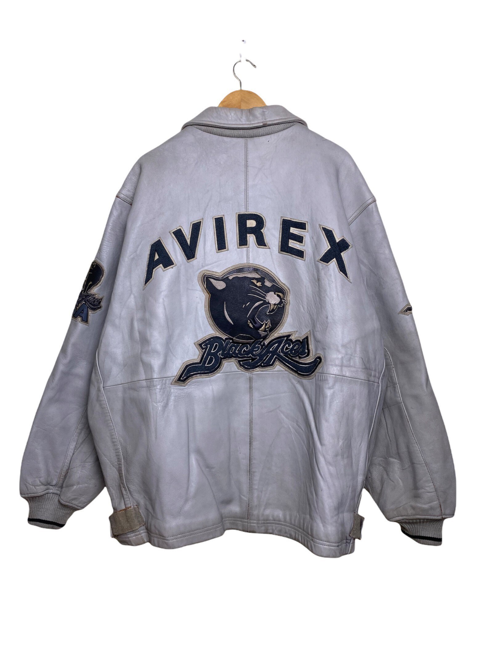 Vintage Avirex Black Aces Oversized 