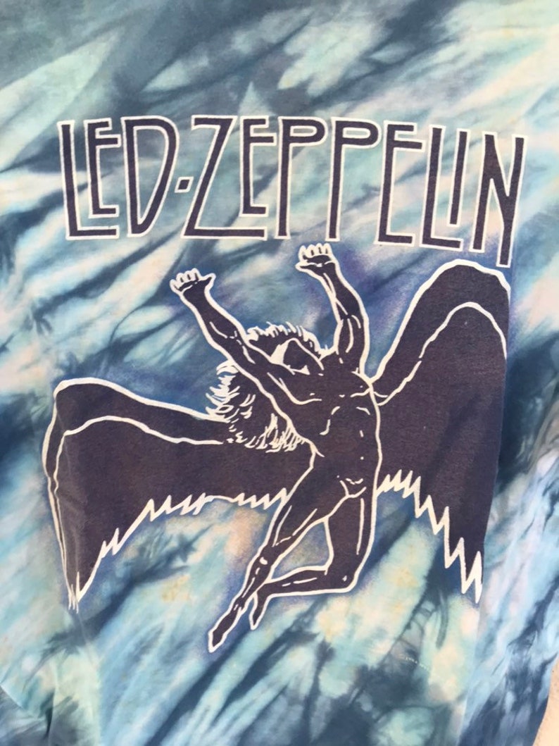 Led zeppelin 1984 vintage tie dye tshirt