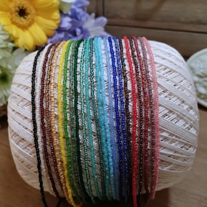 Tiny seed bead necklace Japanese TOHO 15/0 Choose your colour and size