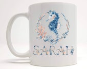 Seahorse Gifts - Seahorse Mug - Personalised Seahorse Gift - Seahorse Gift For Her - Sea Creature - Ocean Gift - Nautical Gift - Sea Theme