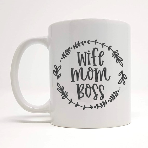 wife mom boss cup