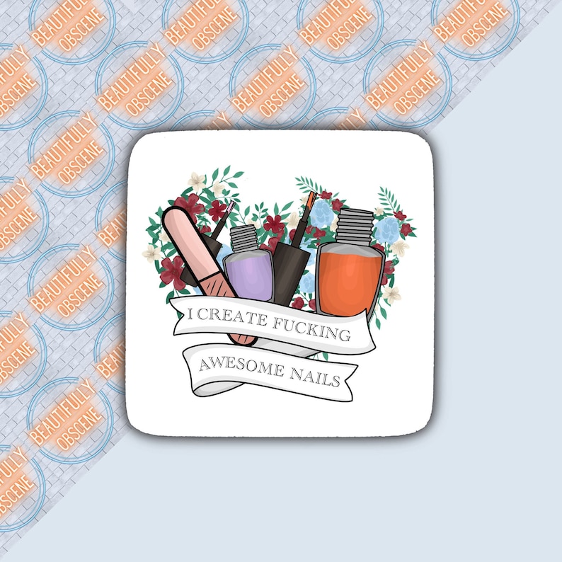 Nail Technician Coaster Nail Technician Birthday Gift Etsy