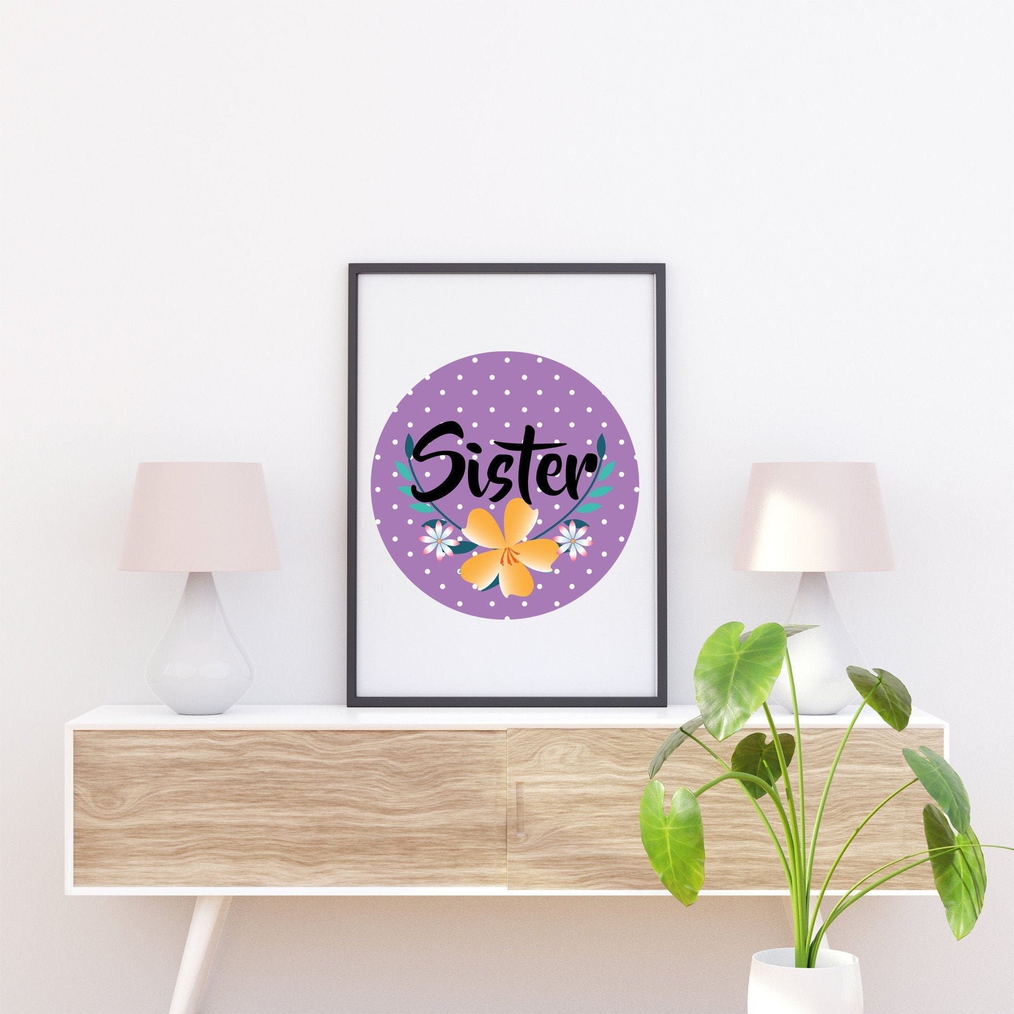 Sister Wall Art Sister Print Birthday Gift For Sister | Etsy