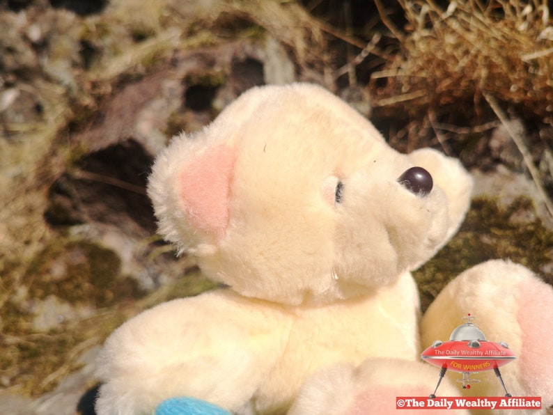 Simply Gifted Teddy Bear with Flower Vintage image 2