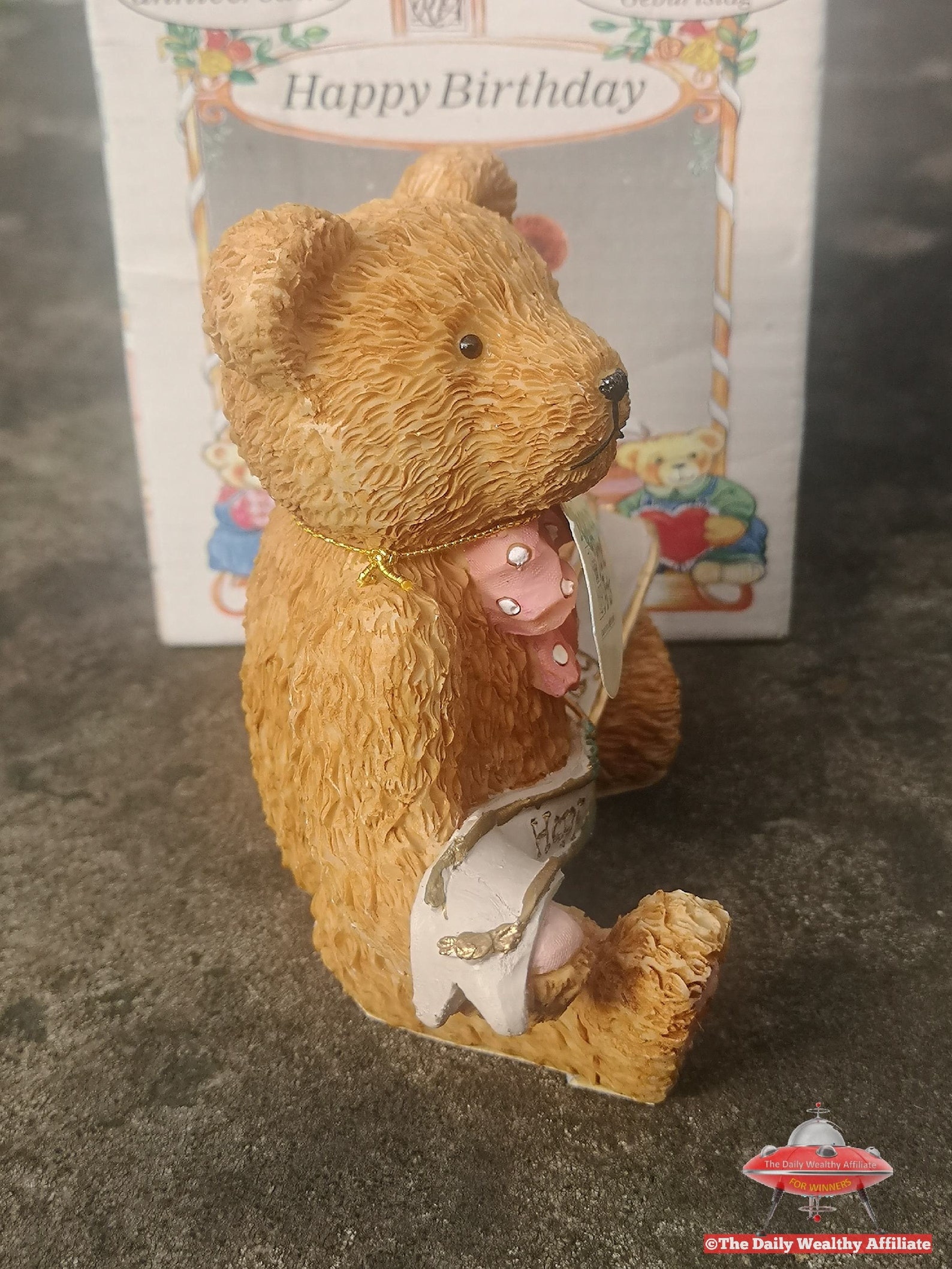 Happy Birthday Teddy Bear Regency Fine Arts RCA Figurine | Etsy UK