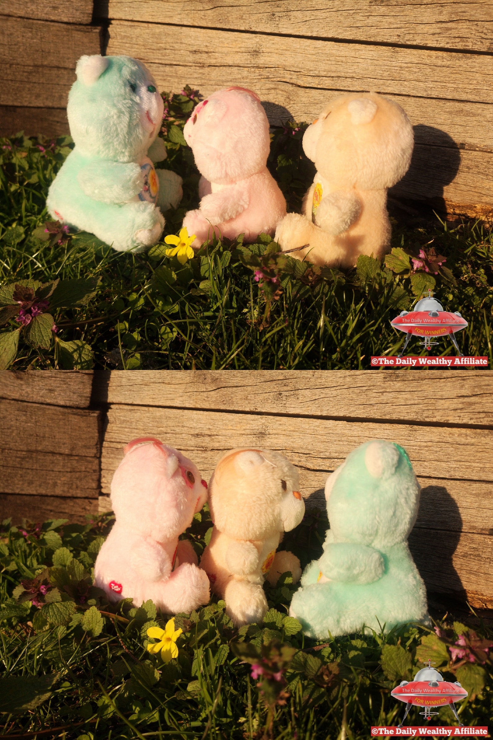 3 x Kenner Care Bear Friend Sunflower Bedtime Moon Rainbow Etsy