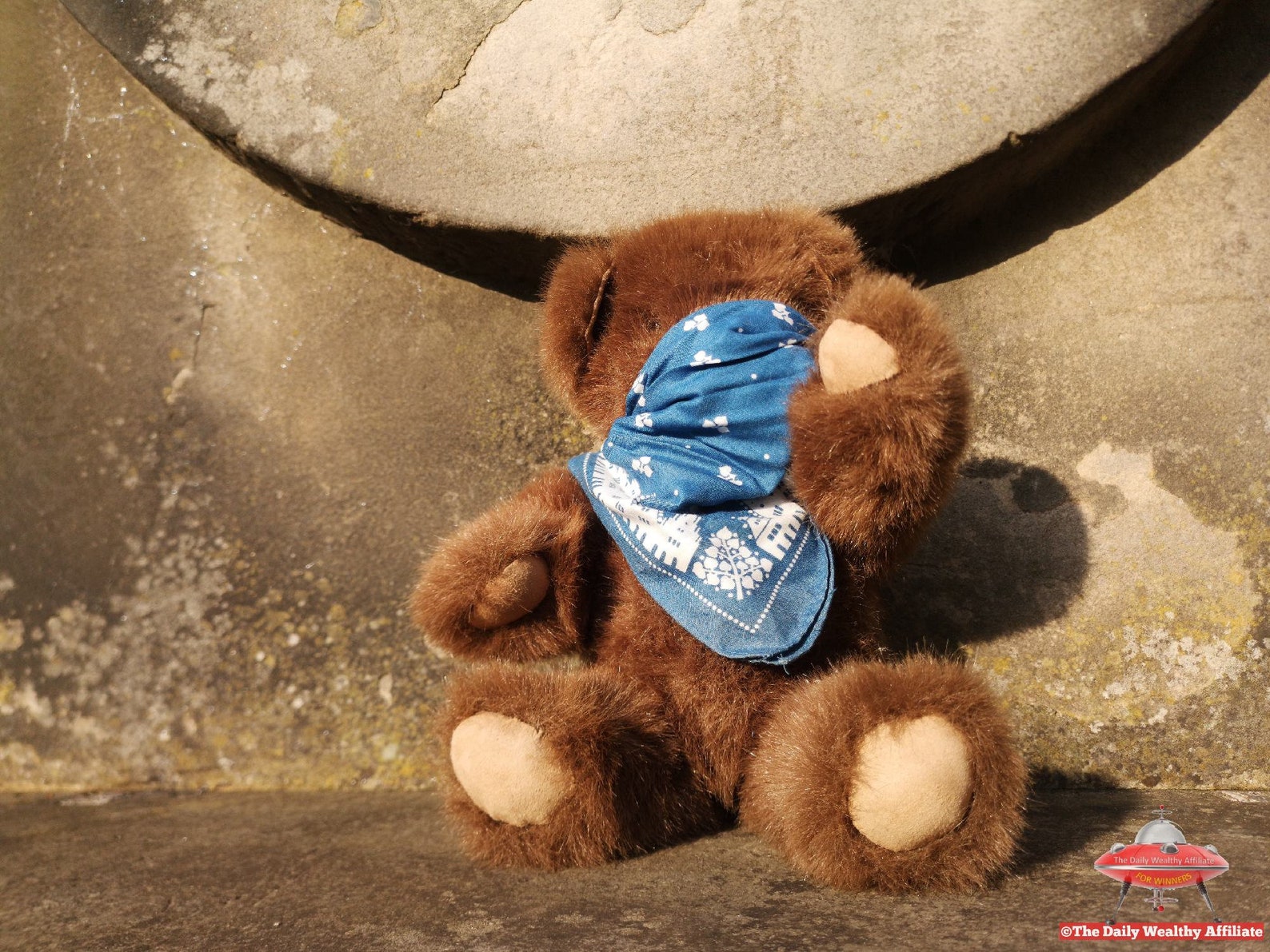 Protector Teddy Bear Blue Mask Scarf Fully Jointed Vintage Etsy UK