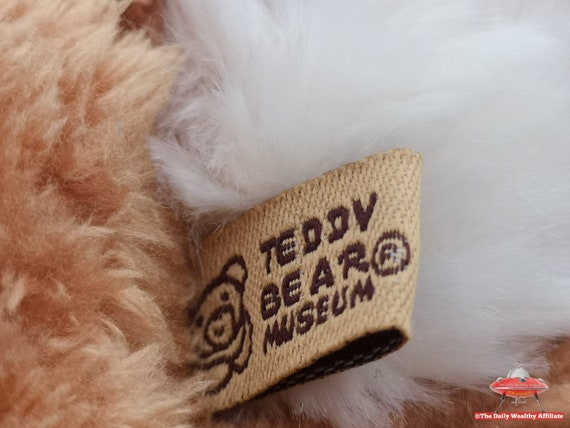Teddy Bear Museum Fluffy Cute Cuddle Bear Red Jumper Vintage RARE